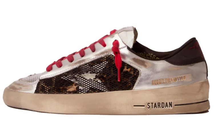 Golden Goose Stardan Stylish Skateboarding Shoes Women's Silver
