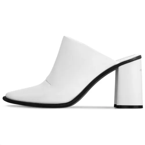 LOUIS VUITTON Berlin Closed Toe Slippers 8.5cm Women's White