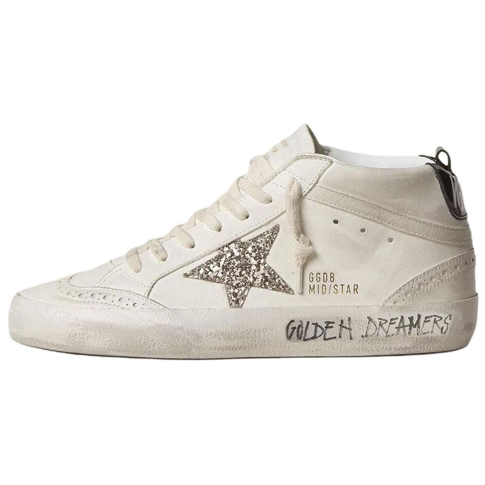 Женские кеды Golden Goose Mid Star (белые)
