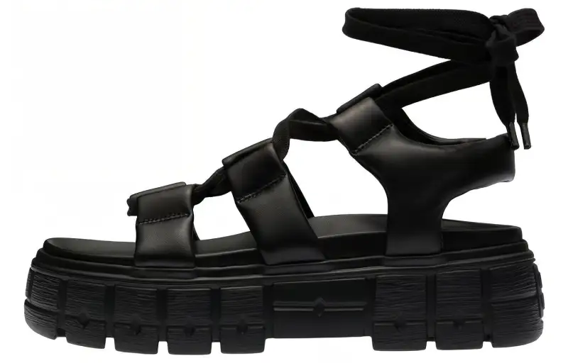 MIU MIU Leather Beach Sandals Women's Black