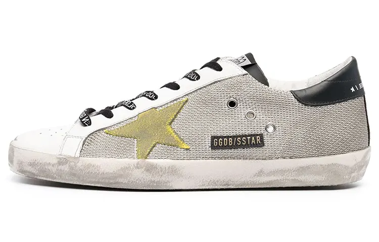 Golden Goose Super Star Low top Skateboard Shoes Men's Gray White