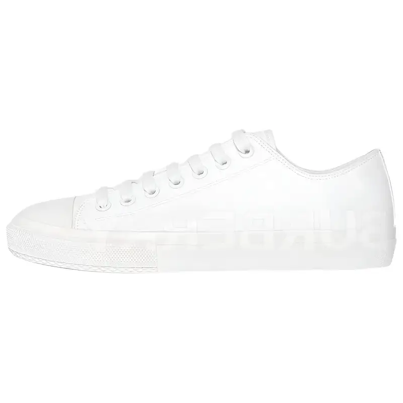 Burberry Low top Canvas Shoes Men's Pure White
