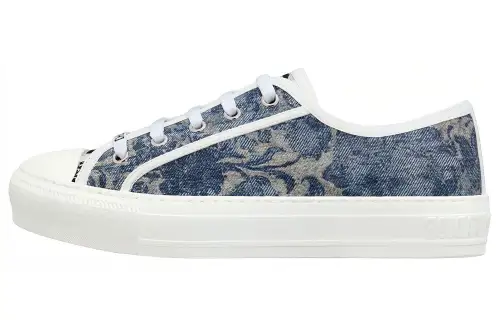 DIOR Walk'n'Dior Platform Shoes Embroidery Low top Skateboard Shoes Women's Blue