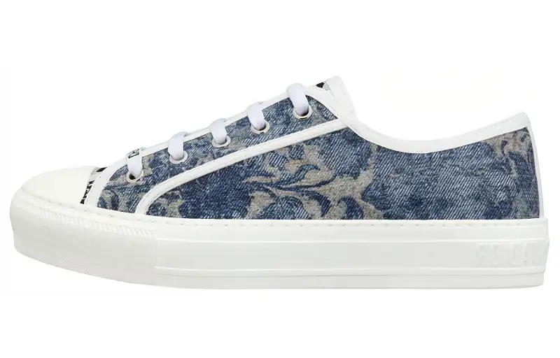 DIOR Walk'n'Dior Platform Shoes Embroidery Low top Skateboard Shoes Women's Blue