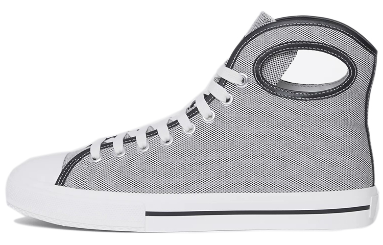 Burberry High top Stylish Skateboarding Shoes Men's Black White
