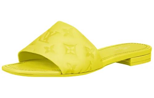 LOUIS VUITTON Revival Comfortable Slide Slippers Women's Yellow