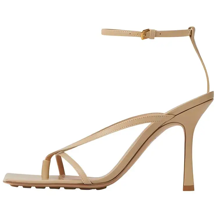Bottega Veneta Stretch Leather One Strap Sandals Women's Sucrose