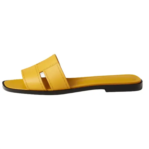 HERMES Slide Slippers Women's Yellow