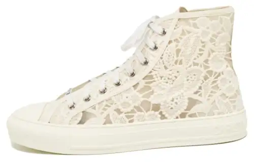 DIOR Walk'n'Dior Platform Shoes High top Stylish Skateboarding Shoes Women's White