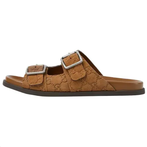 GUCCI Slide Slippers Men's Camel
