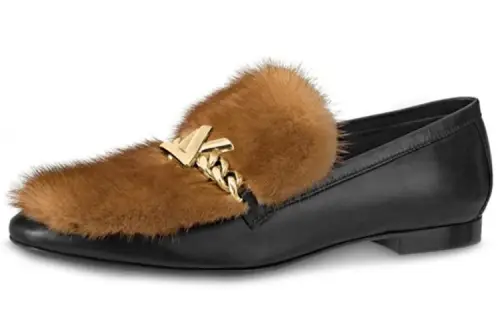 LOUIS VUITTON Upper Case Women's Casual Shoes Women's Black/Brown