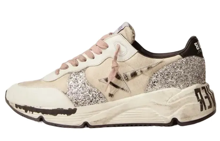 Golden Goose Running Sole Pu Low top Casual Shoes Women's Brown Distressed