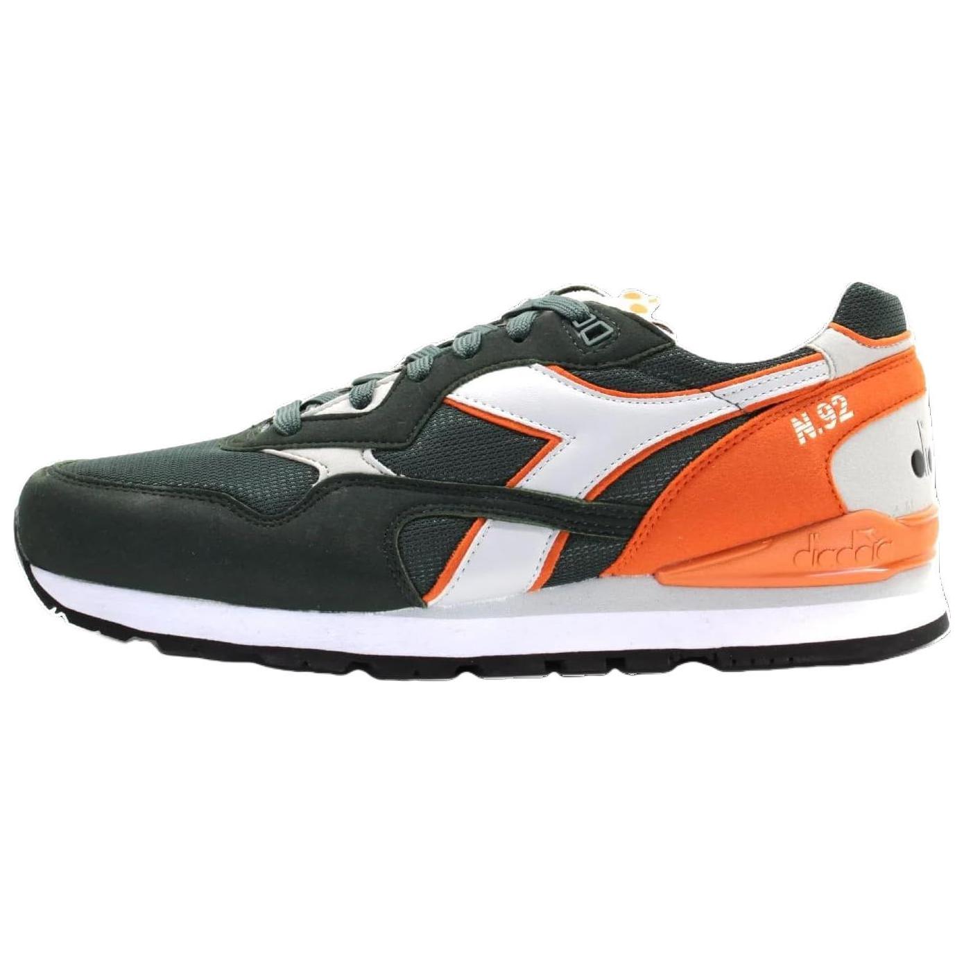 Diadora Heritage Imitation suede lace-up round toe low-cut lifestyle shoes for men, dark green