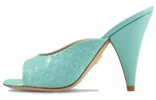 LOUIS VUITTON Slide Slippers Women's Blue