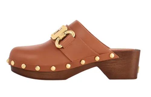 LOUIS VUITTON Cottage Rubber Sole Closed Toe Slippers Women's Brown