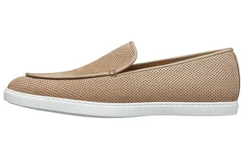 HERMES Cow Leather Stylish Skateboarding Shoes Men's Beige