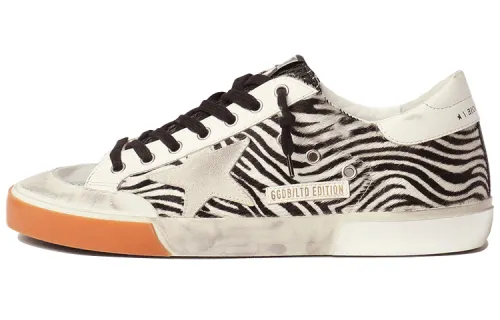 Golden Goose Super Star Stylish Skateboarding Shoes Men's Black White