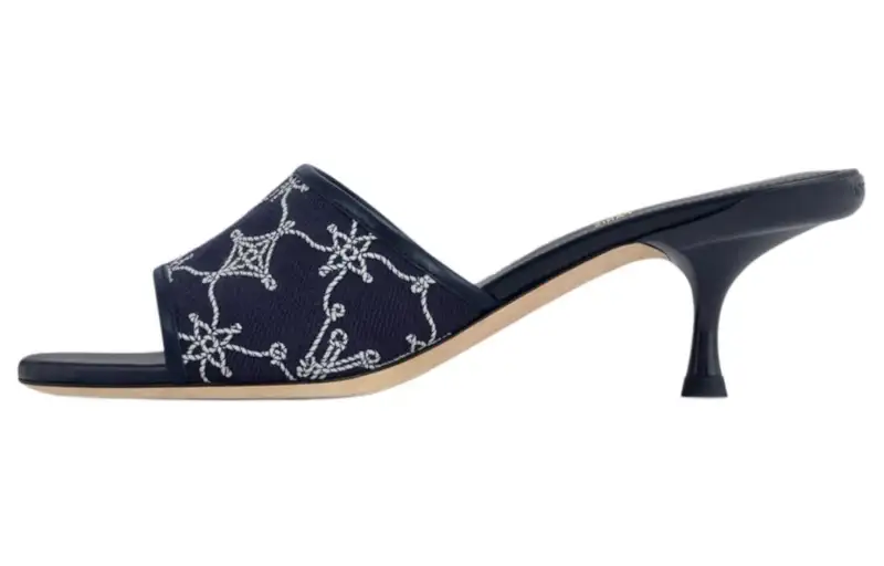 LOUIS VUITTON Revival Slide Slippers Women's Blue White