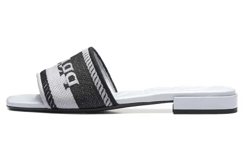 PRADA Slide Slippers Women's Black Blue
