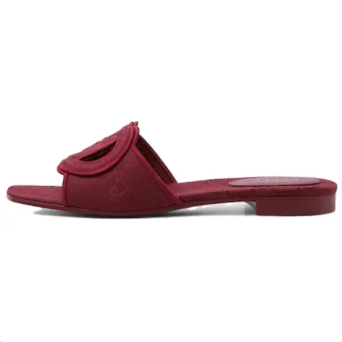 GUCCI Interlocking Slide Slippers Women's Red