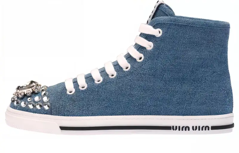 MIU MIU High top Casual Shoes Women's Blue