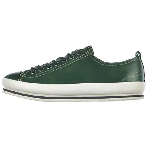 PRADA Leather Low top Skateboard Shoes Men's Green