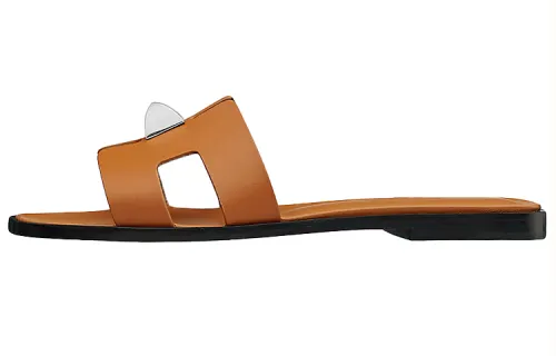 HERMES Oran Slide Slippers Women's Gilded Beige
