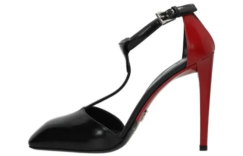 PRADA High Heels Women's Black Red