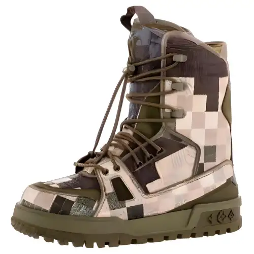 LOUIS VUITTON Trainer Abrasion Resistant Short Snow Boots Men's Beige Brown