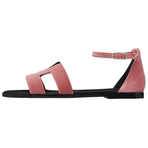 HERMES Santorini One Strap Sandals Women's Rosewood Color