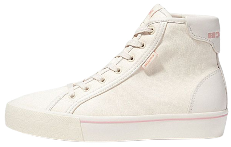 COACH CitySole Platform High top Stylish Skateboarding Shoes Women's White