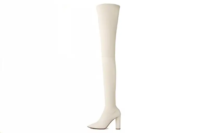 Bottega Veneta Tripod Over the knee Boots 9cm Women's White