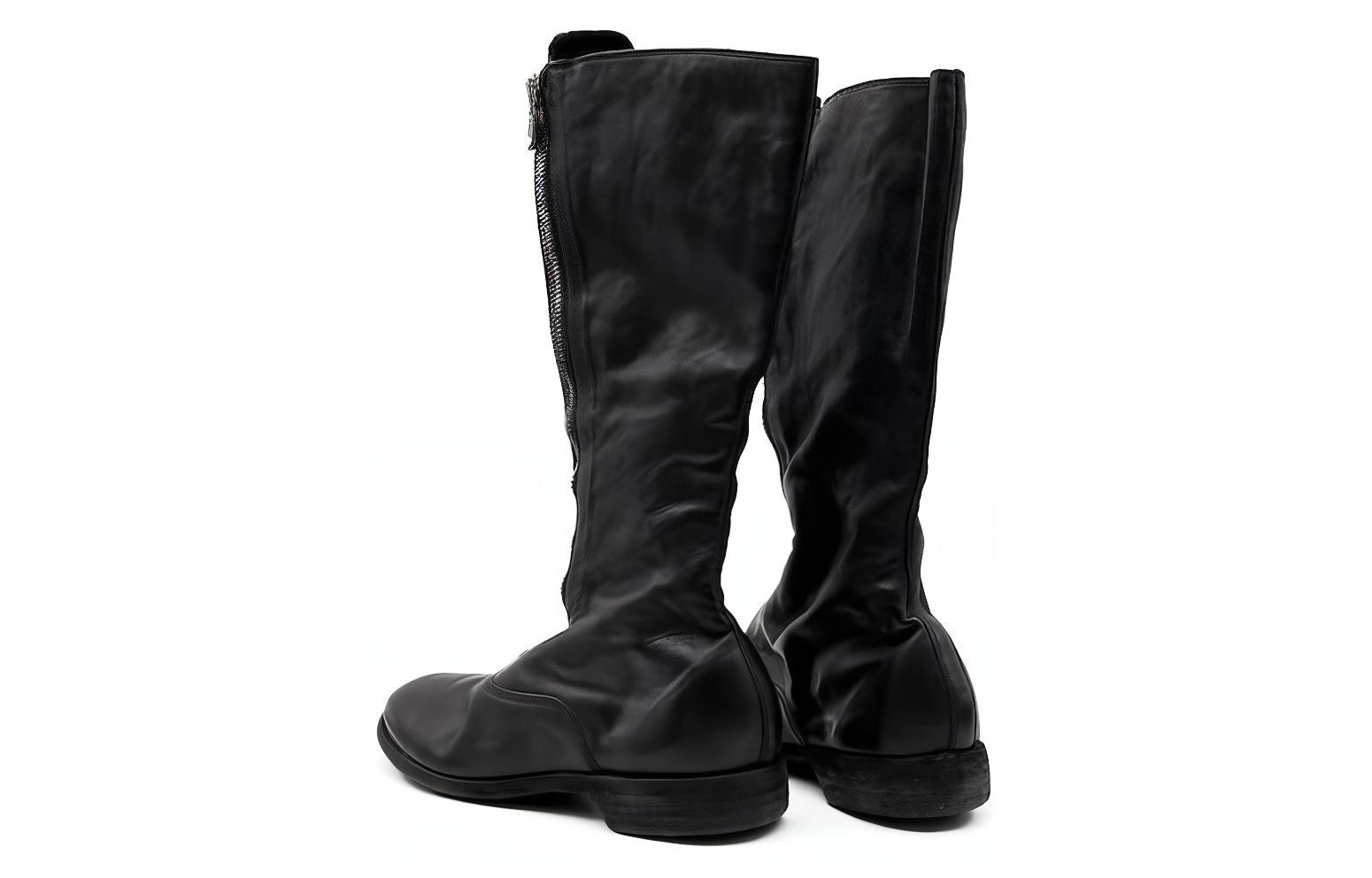 GUIDI Cow Leather Knee high Boots Women's Black