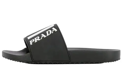 PRADA Quiet Slide Slippers Men's Black