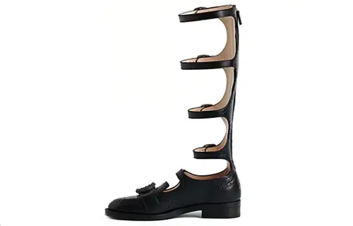 GUCCI Cow Leather Casual Women's Casual Shoes Women's Black