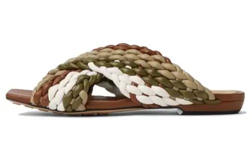Bottega Veneta Canalazzo Slide Slippers Women's Umber