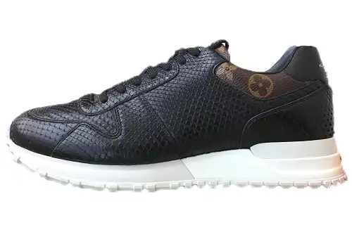 LOUIS VUITTON Leather Low top Casual Shoes Men's Black