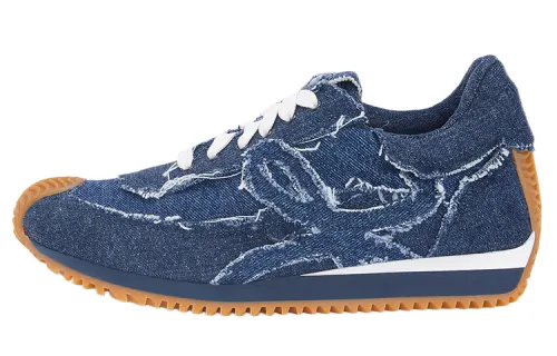 LOEWE Flow Runner Denim Low top Sports Casual Shoes Women's Blue