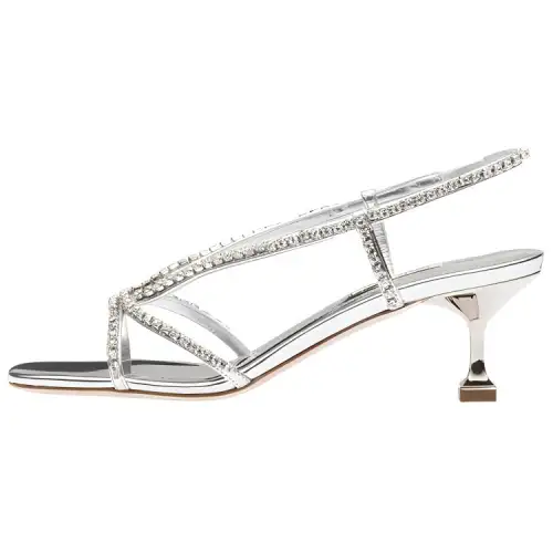 MIU MIU Leather One Strap Sandals Women's Silver