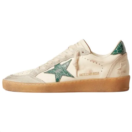 Golden Goose Ball Star Low top Skateboard Shoes Women's Green White