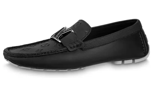 LOUIS VUITTON Lv Monte Carlo Moccasins Shoes 'Black With Top Monogram'