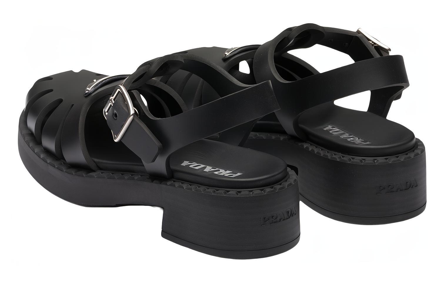 PRADA Roman Sandals Women's Black