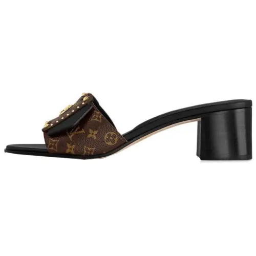 LOUIS VUITTON Slide Slippers Women's Brown