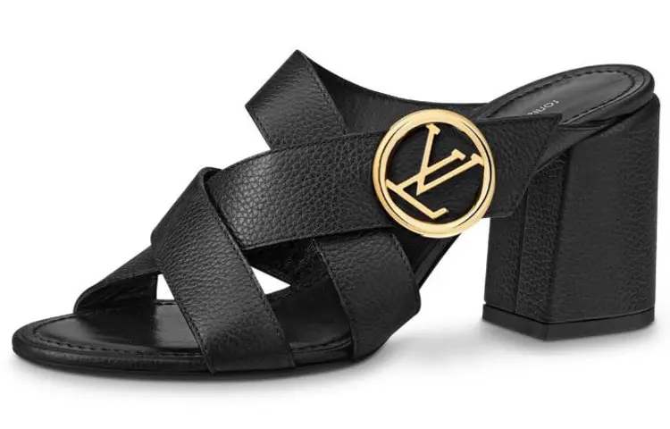 LOUIS VUITTON Horizon Slide Slippers Women's Black