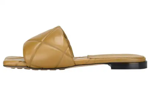 Bottega Veneta Lido Quiet Slide Slippers Women's Earth Yellow