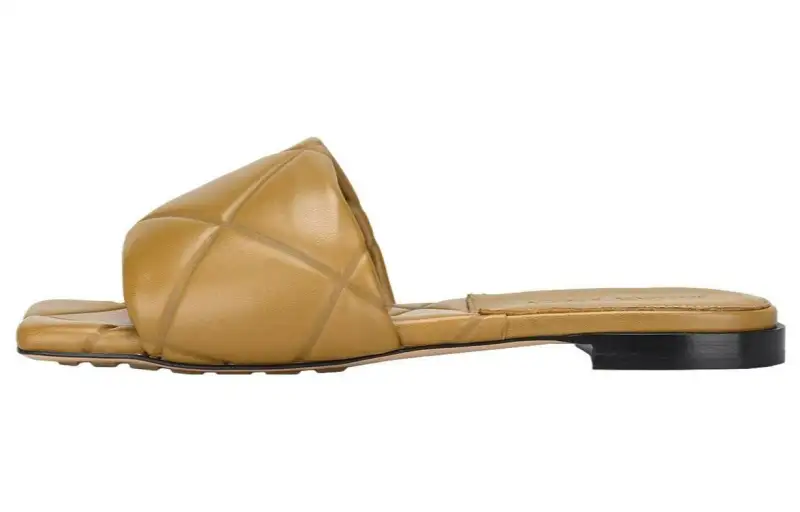 Bottega Veneta Lido Quiet Slide Slippers Women's Earth Yellow