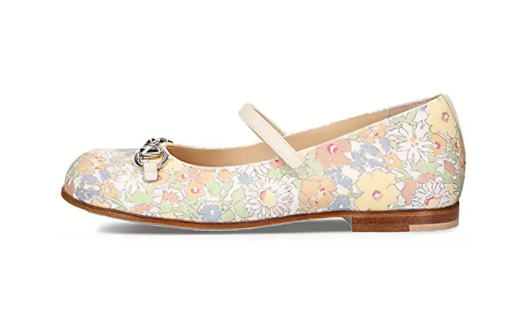 GUCCI Liberty Canvas Low top Flat Shoes Multicolor Children Aged 3 7 Years Old