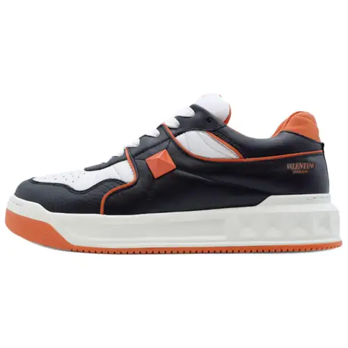 Valentino One Stud Low 'Black Orange'