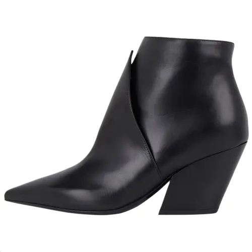 Burberry Leather Ankle Boots Women's Black