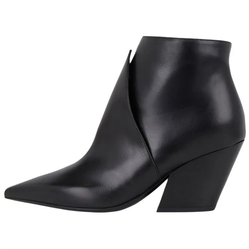 Burberry Leather Ankle Boots Women's Black